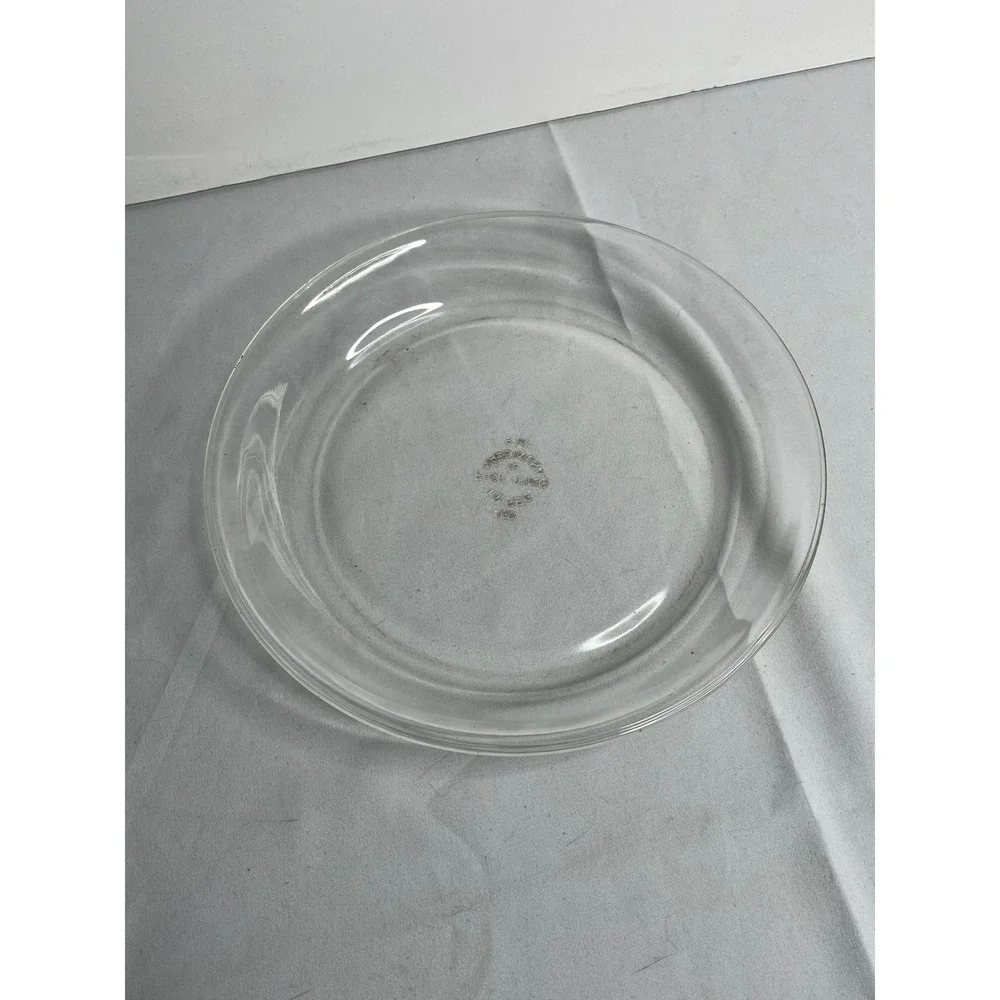 2 - Anchor Hocking Fire King Glass Pie Plate Ovenproof 9 Inch Clear